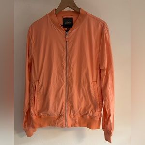 Bonobos slim fit bomber jacket size medium peach/light pink
